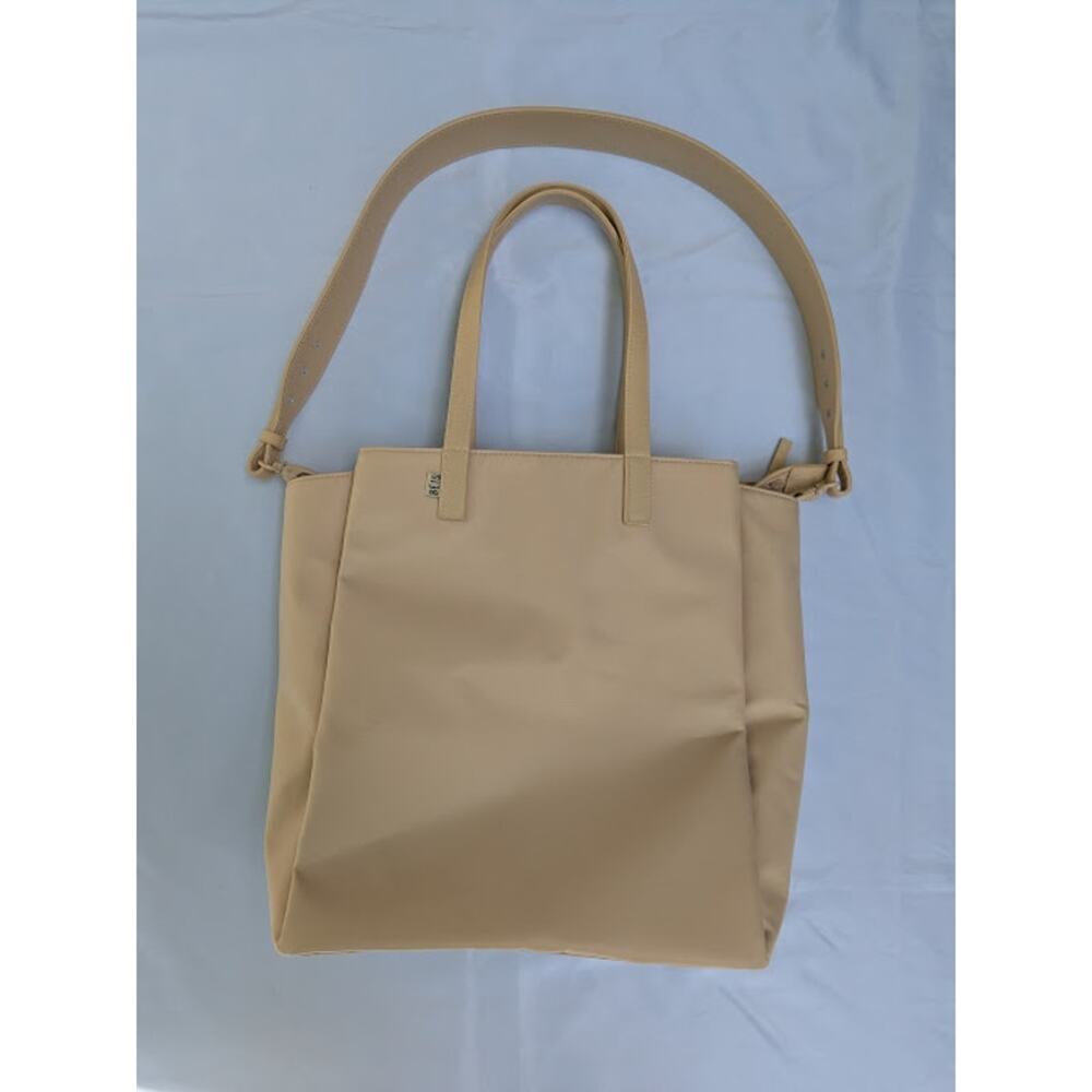 BÉIS Commuter Tote Beige Laptop Work Travel Bag Shoulder Crossbody 13”